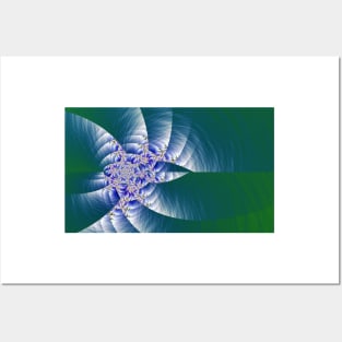 Spinning shiny abstract fractal Posters and Art